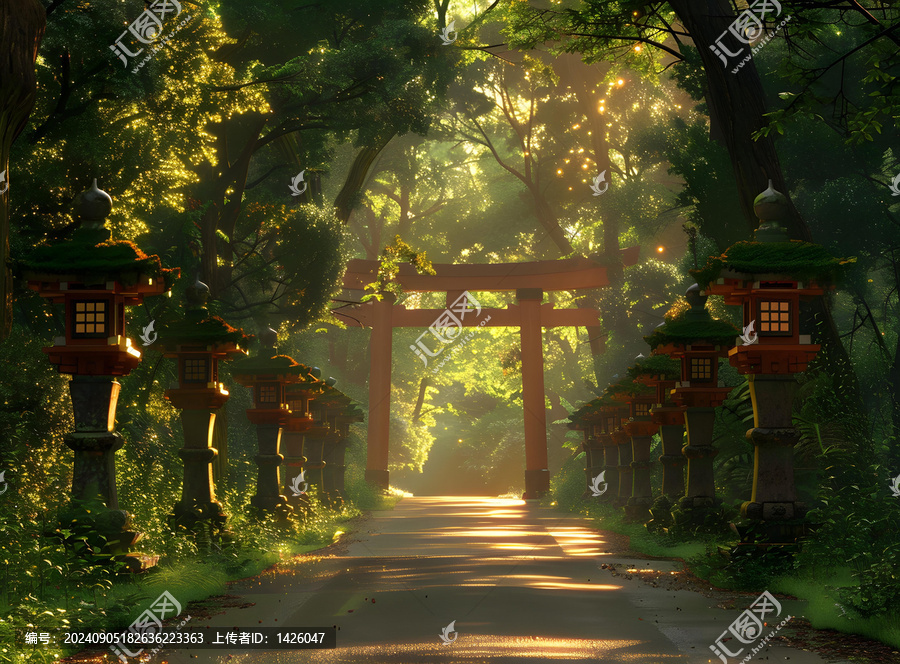 鳥居和石燈籠