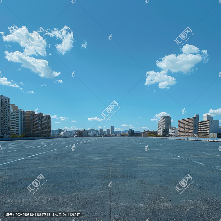 空曠的城市停車場