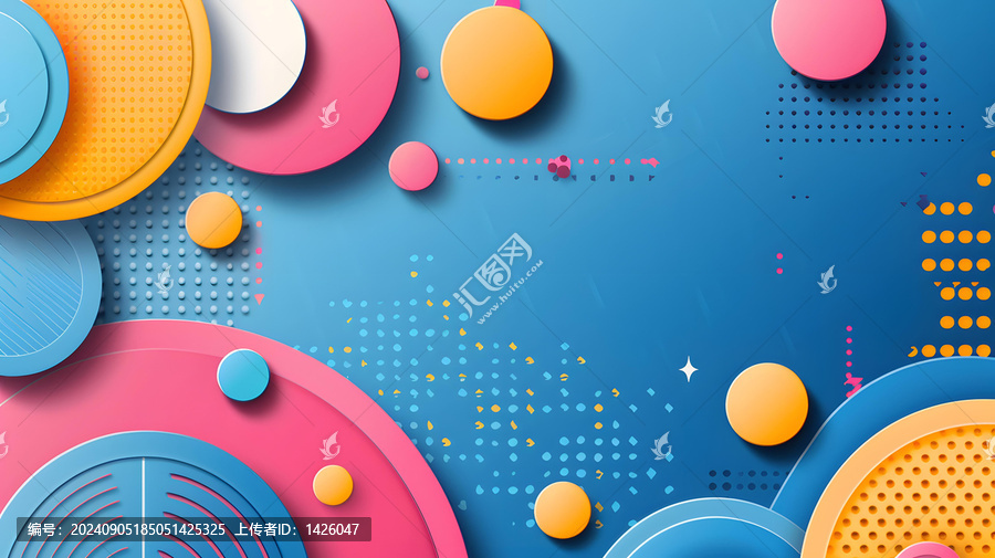 五彩繽紛的,3D,圓圈和圓點(diǎn)抽象背景