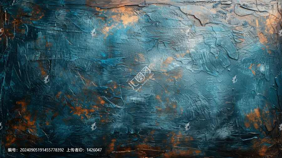 藍(lán)銅抽象畫