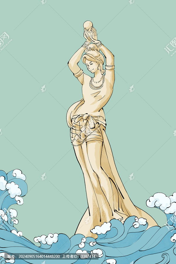 珠海漁女手繪