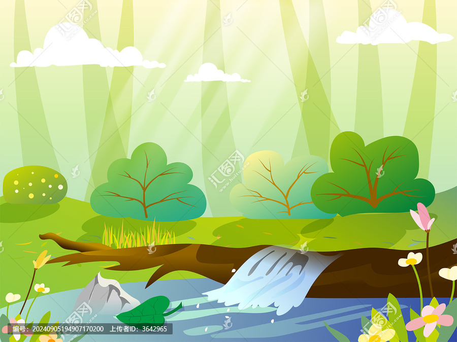 春日踏青野炊春游大自然森林場(chǎng)景