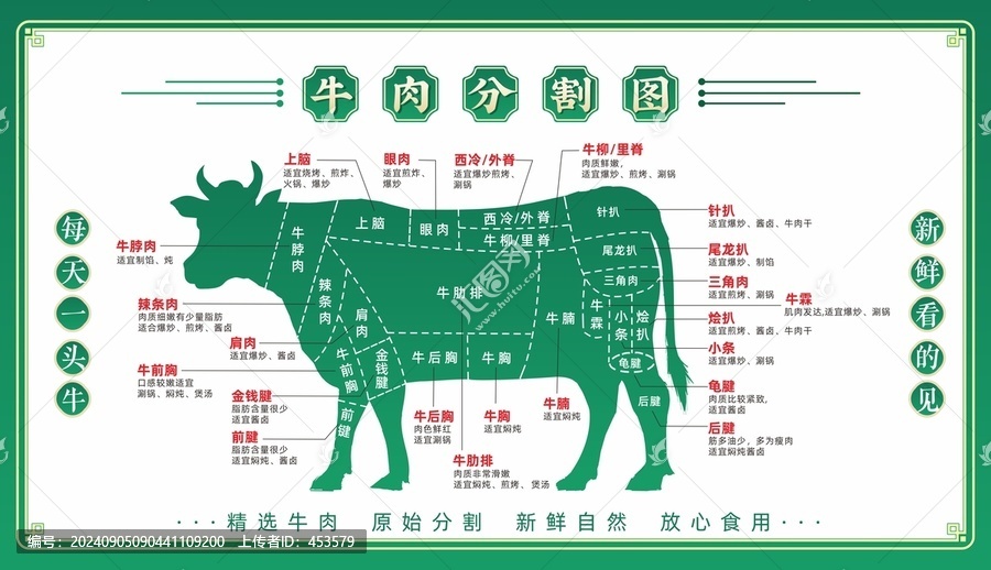 牛肉分割圖