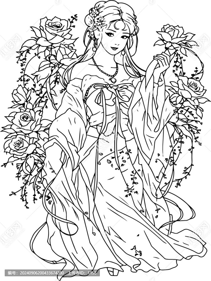 線描女孩