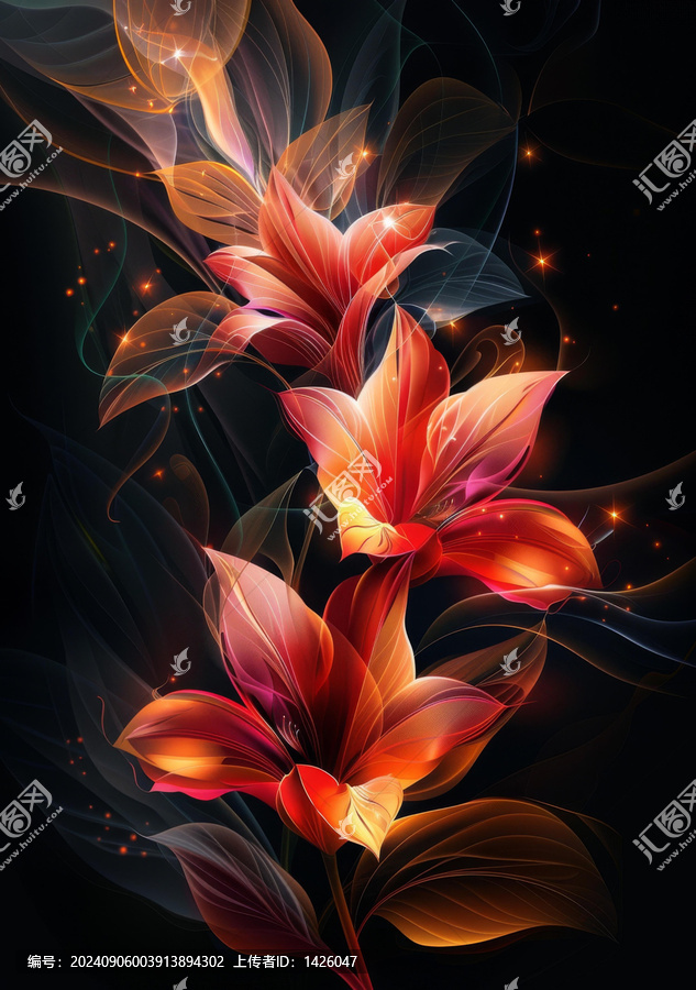百合花的AI圖片