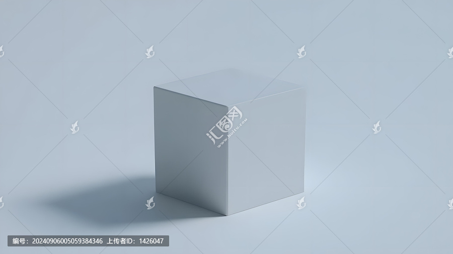 白色立方體背景