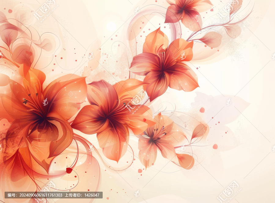 百合花朵花瓣背景圖