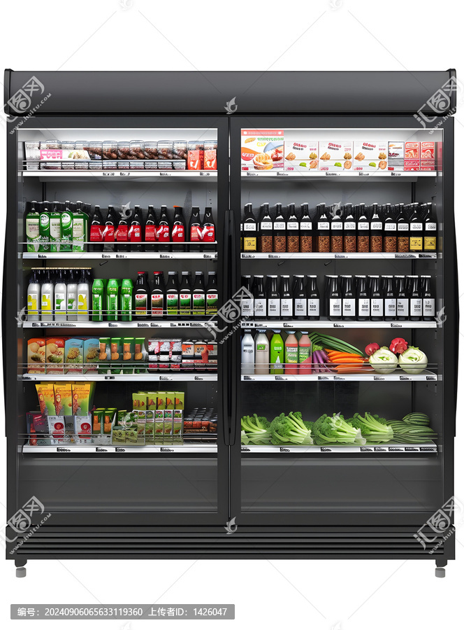 各種食品飲料的展示冷柜