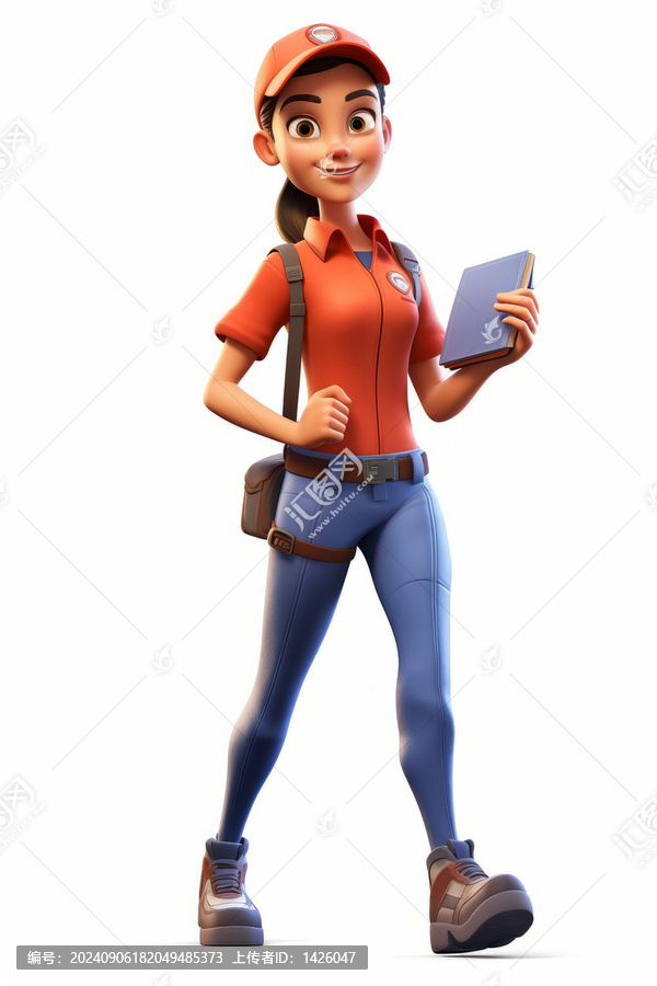一位手拿書的女護林員