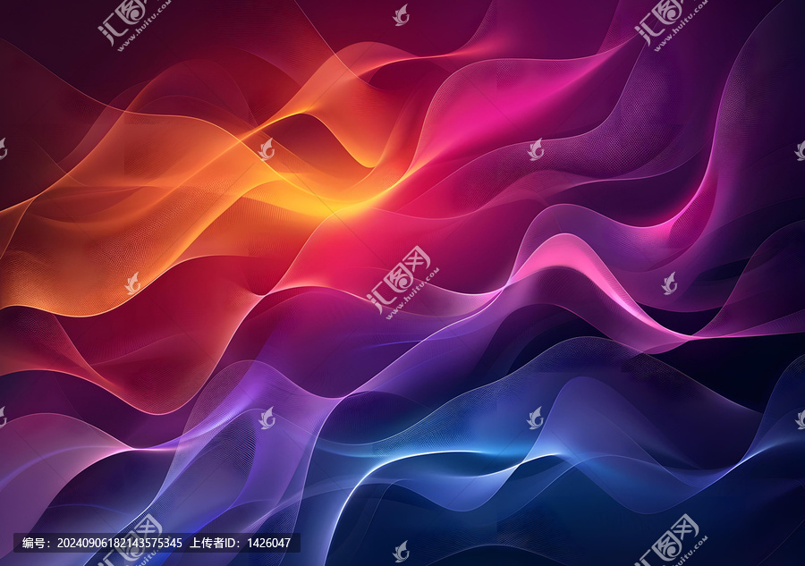 彩色抽象波浪背景