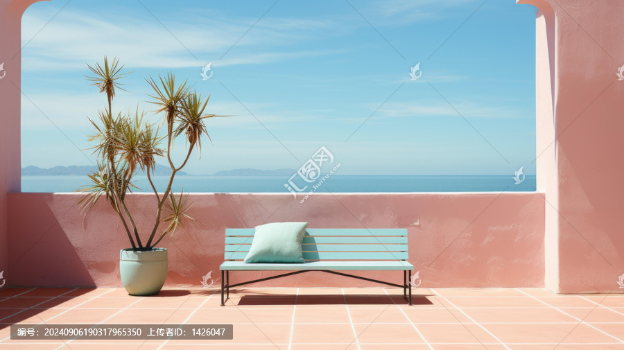 地中海豪華別墅的絕美海景