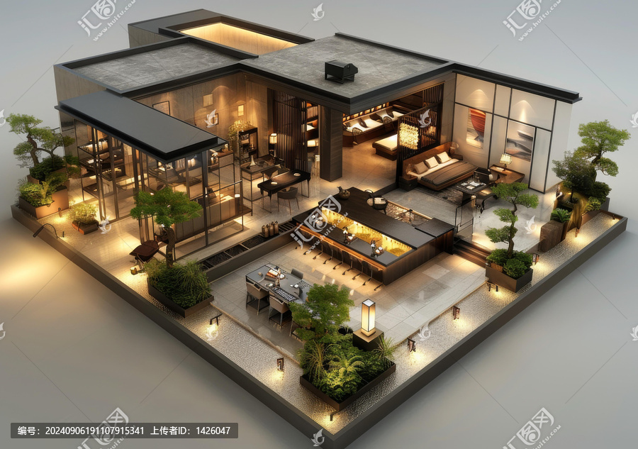 現(xiàn)代豪華住宅外觀和室內(nèi)設(shè)計(jì)