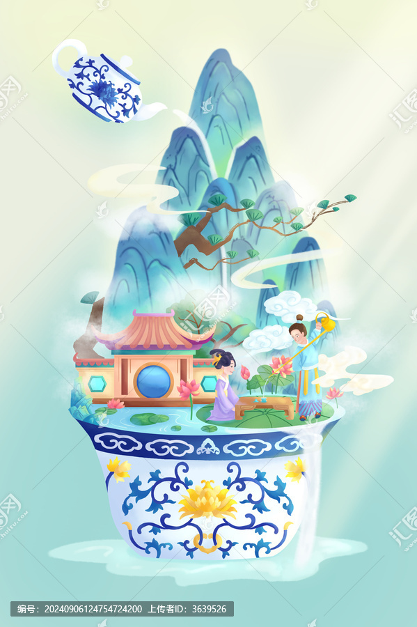 茶文化在山水中泡茶喝茶的古人