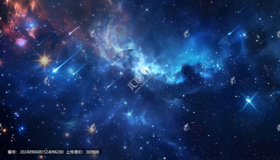 藍(lán)色星空宇宙背景墻