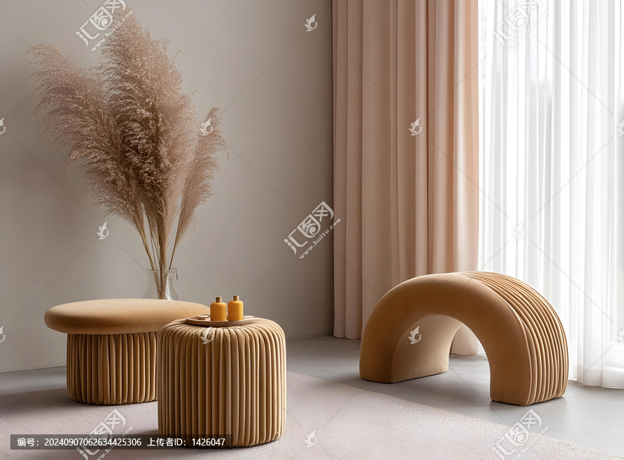 米色奧斯曼風(fēng)格的現(xiàn)代室內(nèi)設(shè)計(jì)