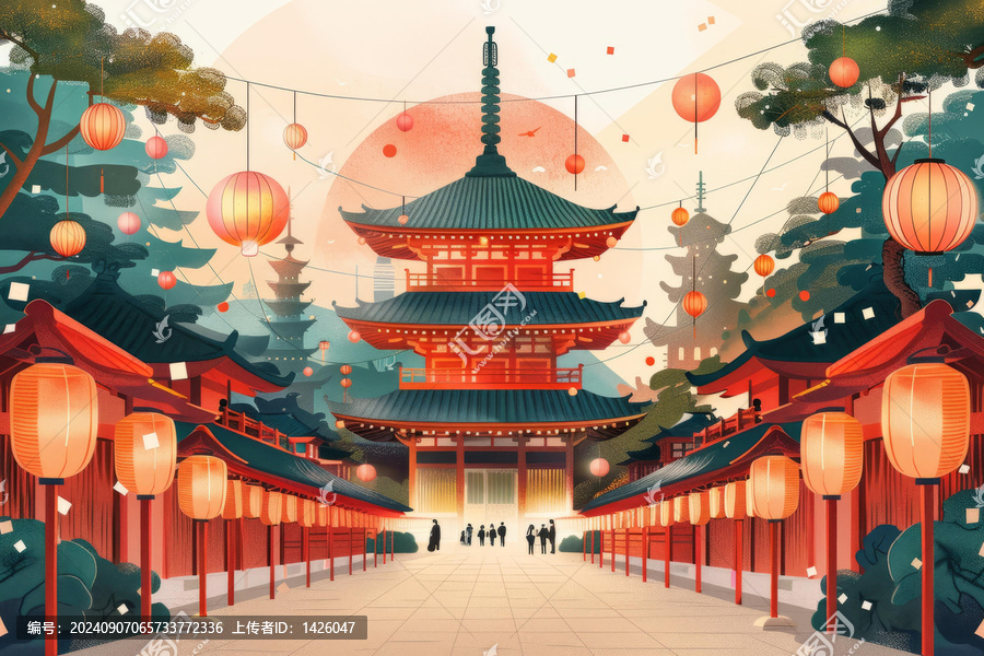 日本傳統(tǒng)建筑插圖