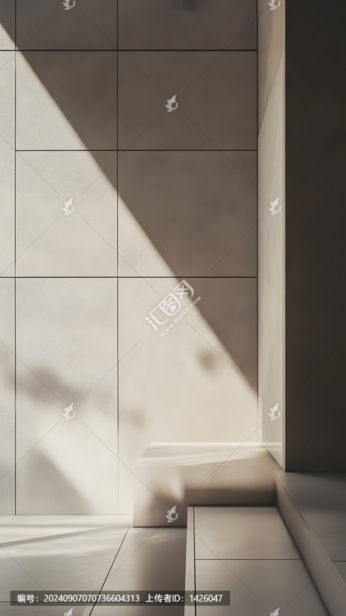 極簡主義水泥墻和平臺
