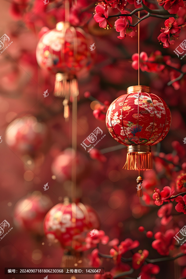 紅燈籠高高掛，春節(jié)喜慶祥和