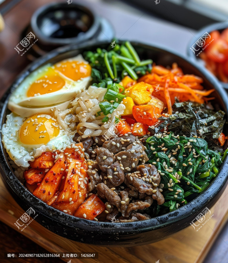 韓式拌飯的AI圖片