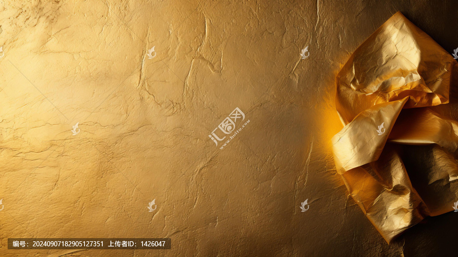 金色背景上的金色皺紙