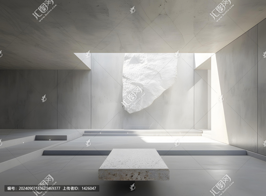 現代簡約水泥建筑設計與天窗