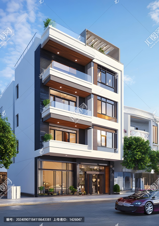 現(xiàn)代建筑設(shè)計(jì),帶陽(yáng)臺(tái)的建筑外觀