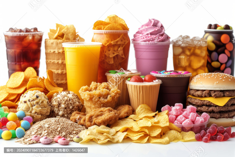 各種各樣的垃圾食品