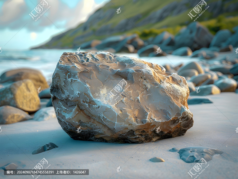 海灘上的巨石