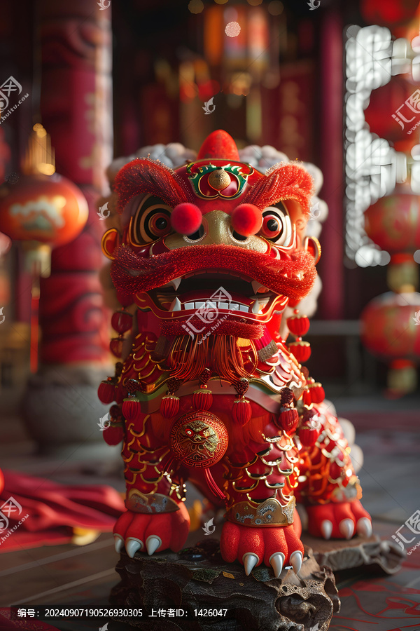 舞獅的AI圖片
