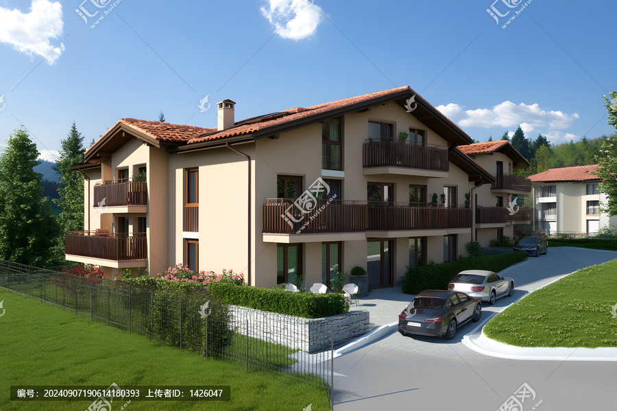 帶陽臺的多層建筑現(xiàn)代建筑設(shè)計