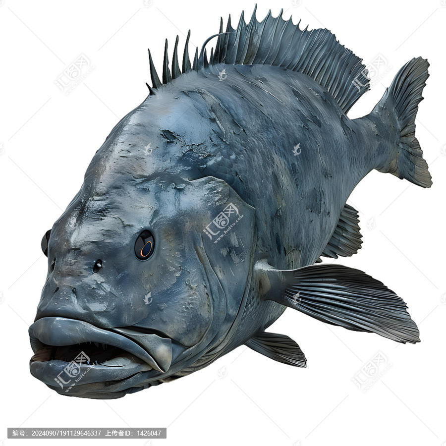 [免摳素材]3D,黑色和銀色魚(yú)的渲染圖