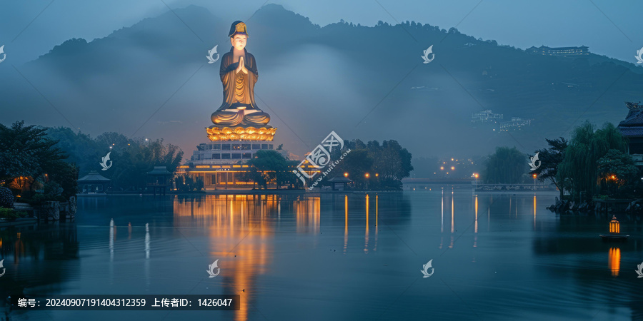 杭州靈隱寺的觀音菩薩像