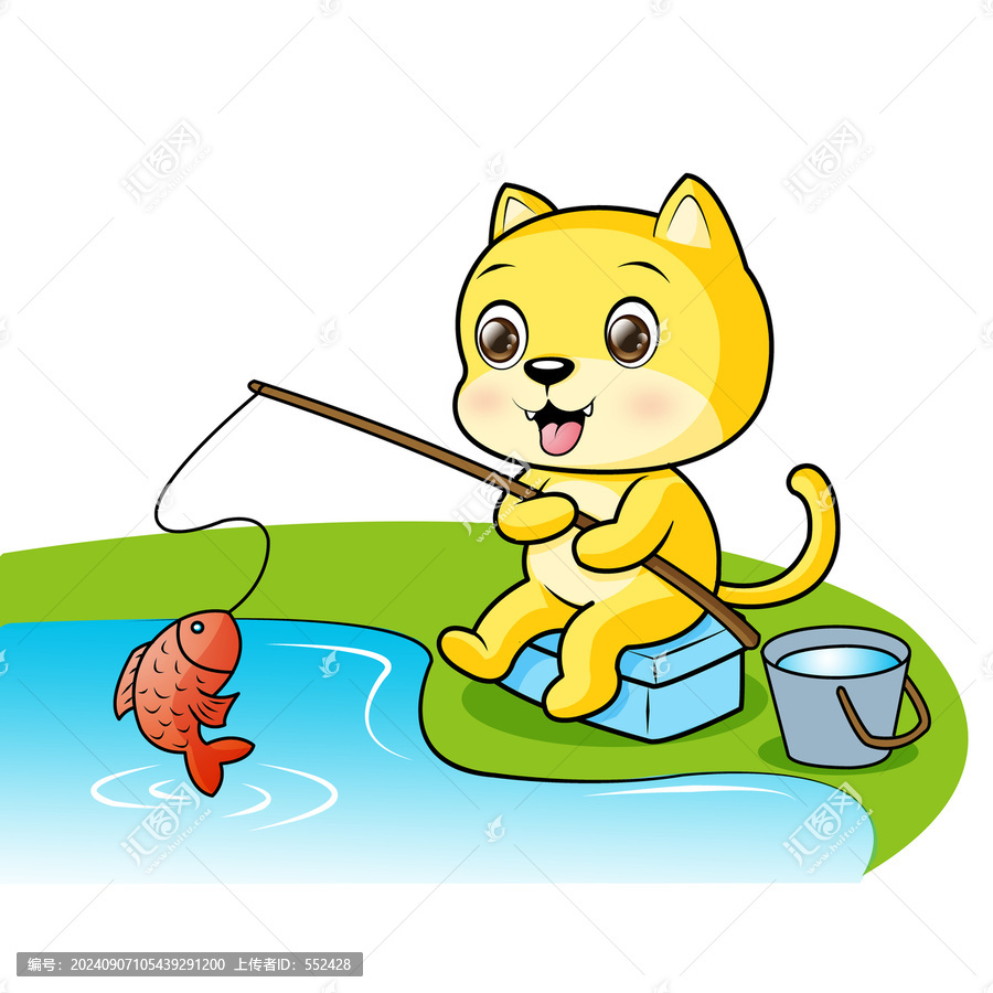小貓釣魚卡通