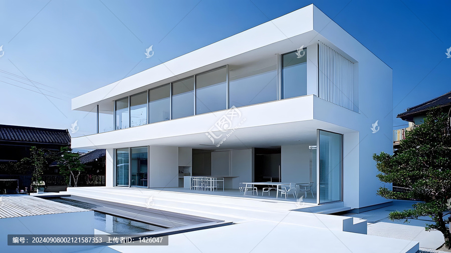 現(xiàn)代簡(jiǎn)約白色建筑住宅