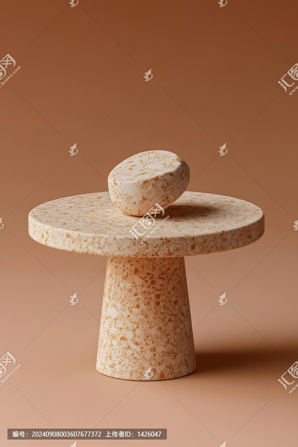 白色和金色水磨石蛋糕架