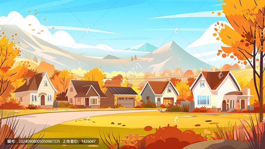 秋天的田園風景