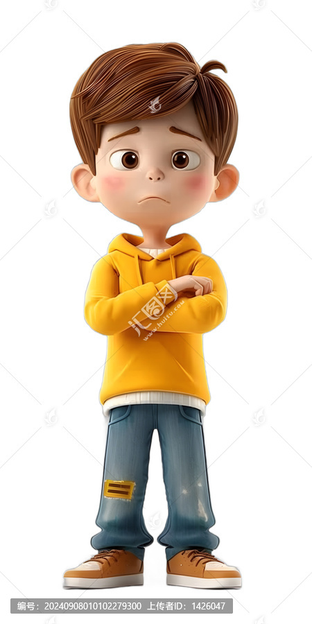 [免摳素材]一個(gè)男孩的3D卡通形象