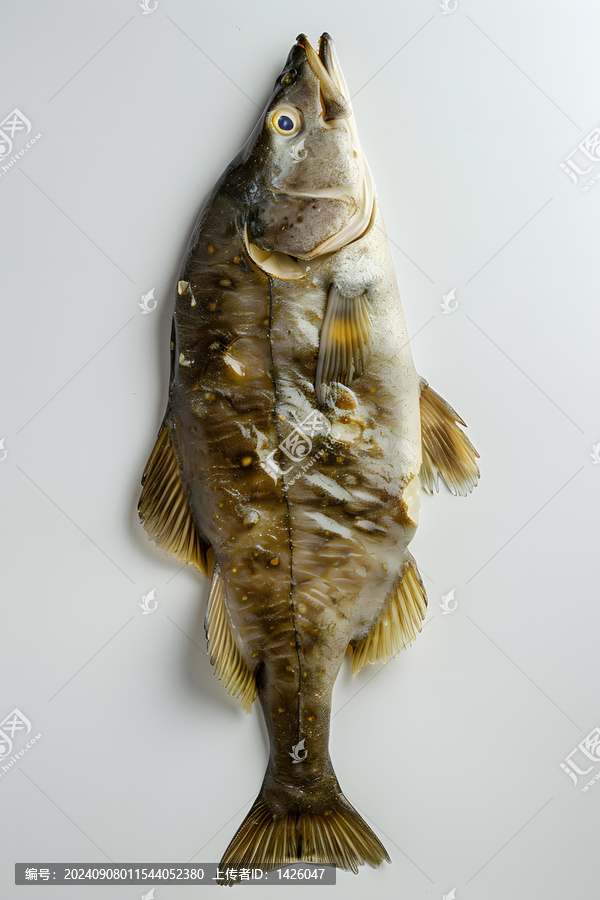 白色背景上的新鮮魚(yú)