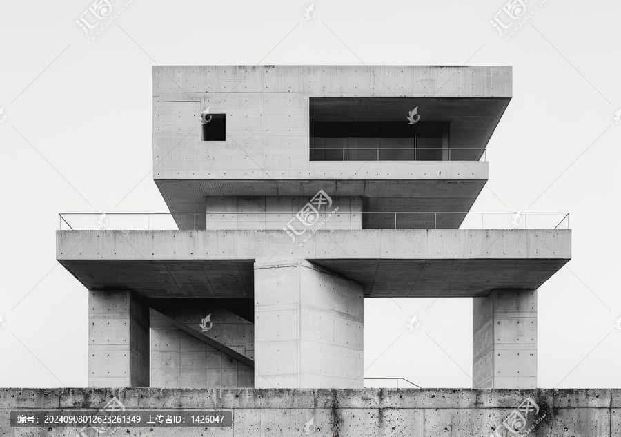 一座混凝土建筑的廢墟