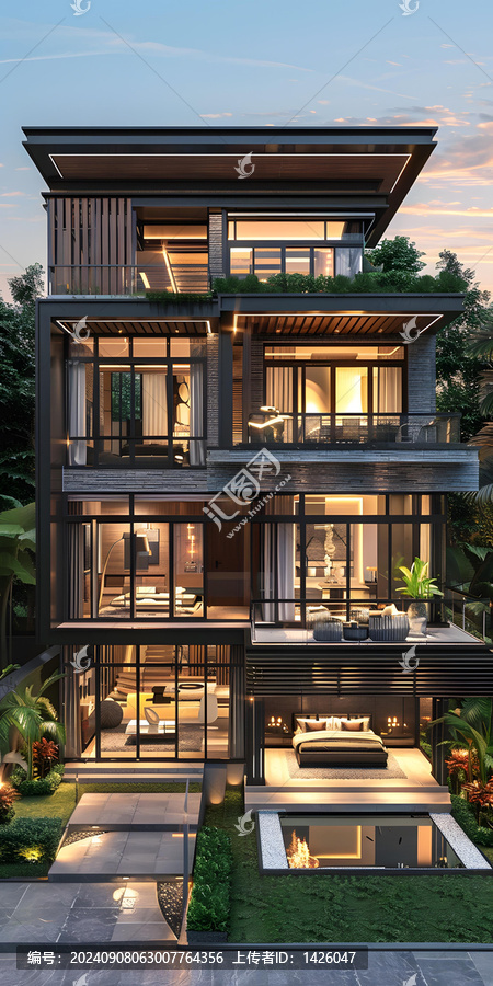 複式住宅的AI圖片