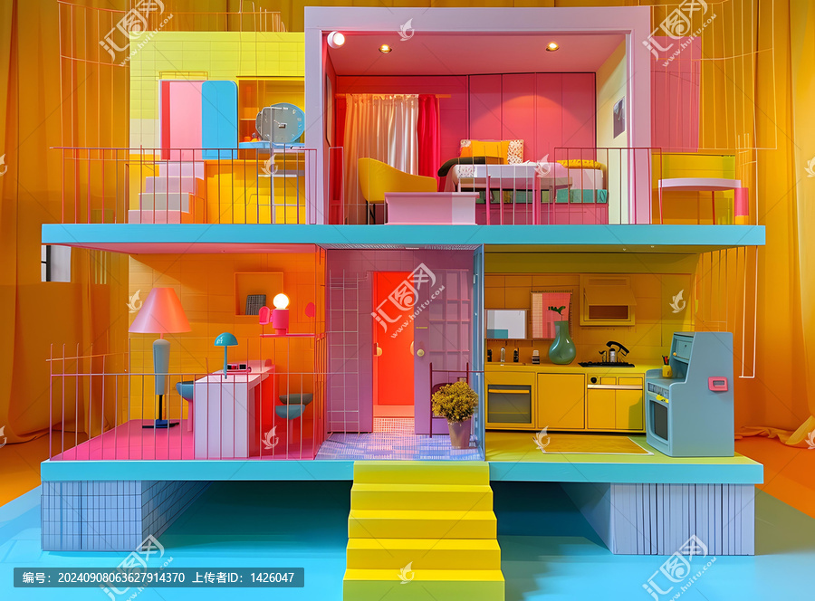 彩色迷你小屋內(nèi)部設(shè)計(jì)