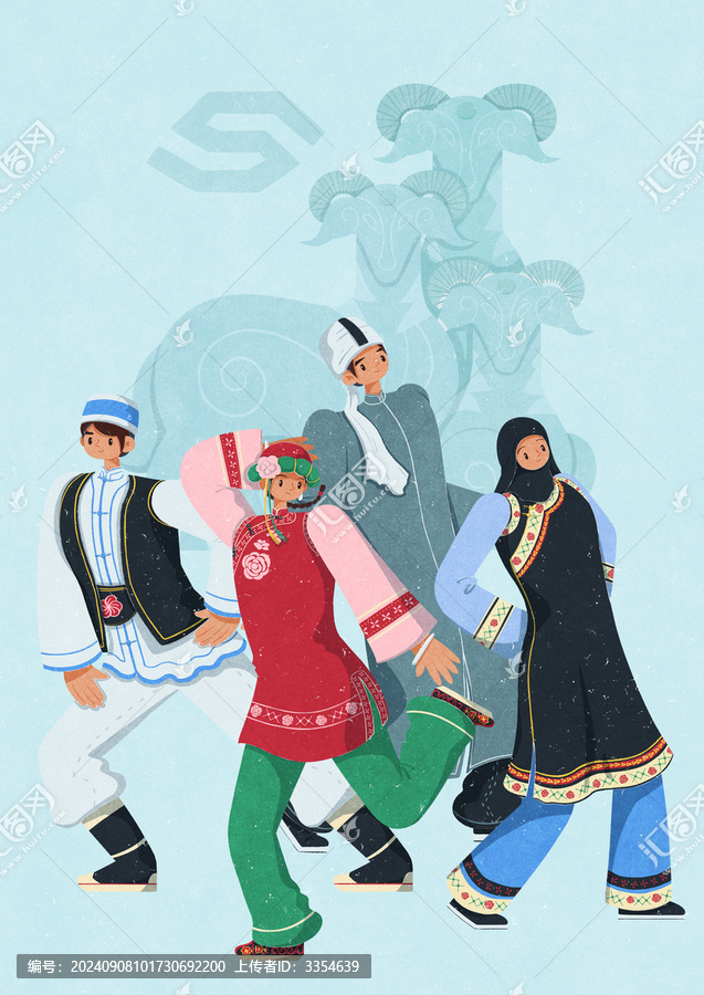 東鄉(xiāng)族不同服飾