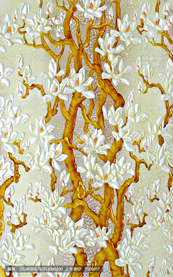 藝術(shù)背景墻裝飾畫國(guó)色天香