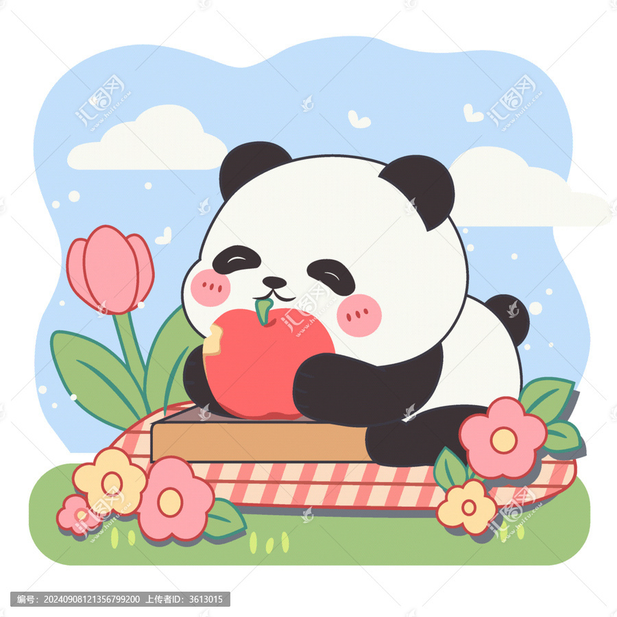 熊貓吃蘋果
