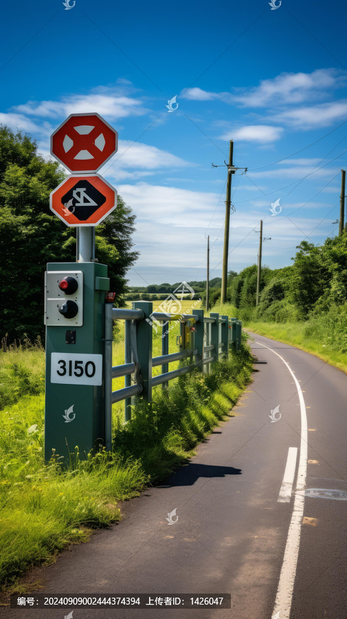 鄉(xiāng)村公路上的平交道口