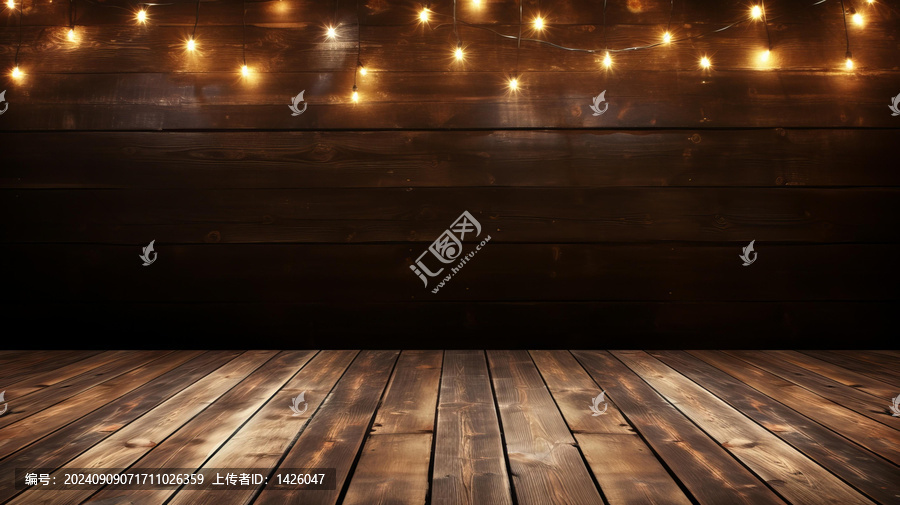 木質(zhì)背景上的燈光