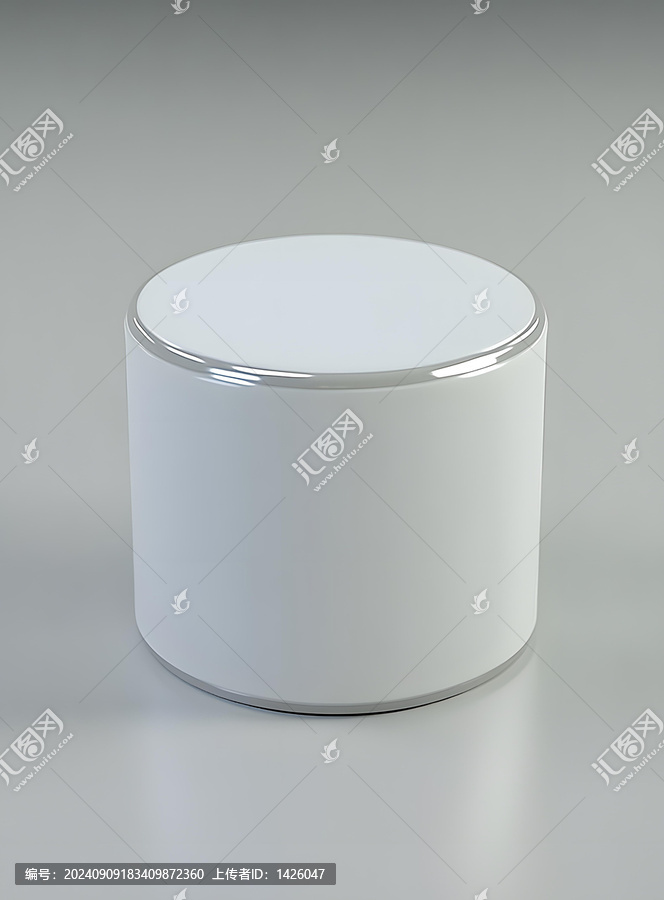 白色圓柱形產(chǎn)品模型