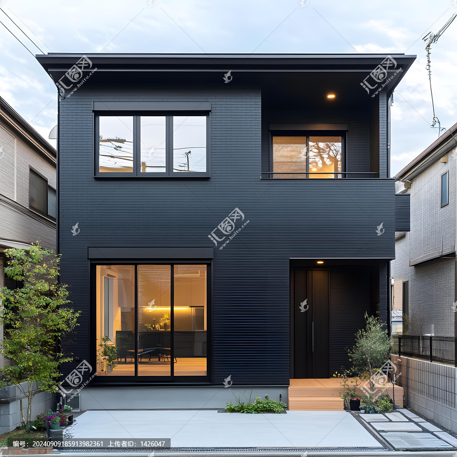 現(xiàn)代黑色住宅外墻設(shè)計