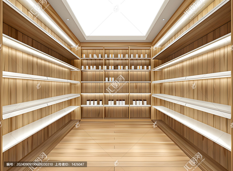 現(xiàn)代零售商店的空木架