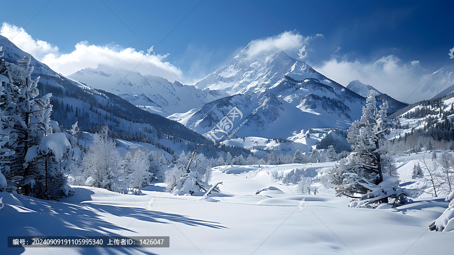 雪山冬季美景